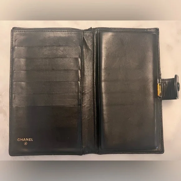 CHANEL CC Logo Vintage Leather Long Wallet - Picture 6 of 14